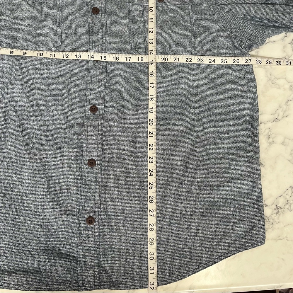 Duluth Trading Kennesaw Relaxed Fit Long Sleeve Shirt  Blue Button Down Men 2XL - Picture 5 of 8